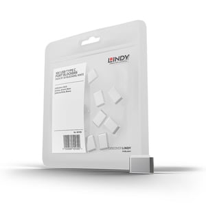Lindy 40439 USB-Typ-C-Port-Blocker, weiß, 10 Stück