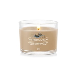 Yankee Candle Amber & Sandalwood świeca Okrągły Bursztyn, Drzewo sandałowe Brązowy 1 szt.