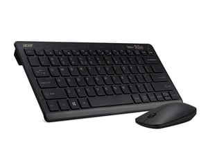 Acer Chrome Combo Set: Keyboard and Mouse Included, Universal RF Wireless QWERTY, Black