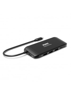 Port Designs 901913 USB 2.0 Type-C-hubbar och koncentratorer 5000 Mbit/s Svart
