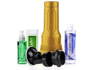 Fleshlight STAMINA TRAINING Guld, Rosa plast, Silikon