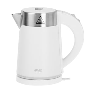 Adler AD 1372W czajnik elektryczny 0,6 l 800 W Metaliczny, Biały