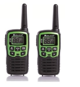 Midland XT30 Funkgerät, 16 Kanäle, 446,00625 – 446,09375, Schwarz, Grün