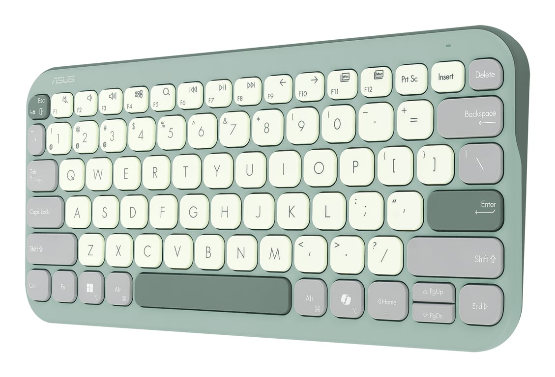 ASUS KW100 KEYBOARD/GN/UI/80 klawiatura Uniwersalne Bluetooth Zielony