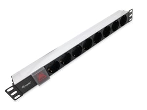 Equip 333293 Power Distribution Unit (PDU) with 8 x Power Outlets, 1U, Black, Silver