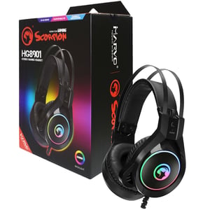 Marvo HG8901 Kopfhörer/Headset, kabelgebunden, Kopfbügel, Gaming, USB Typ A, schwarz
