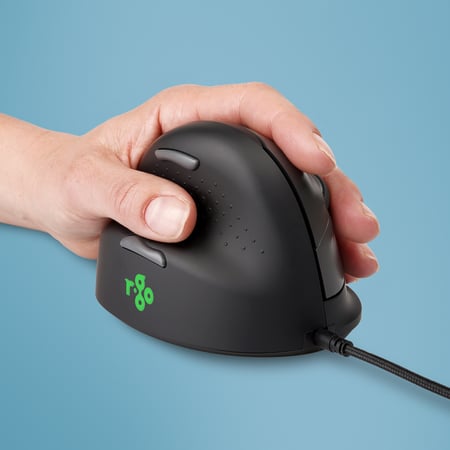 R-Go Tools Ergonomiczna mysz R-Go HE Break mysz z aplikacją do robienia przerw, rozmiar duży, leworęczna, przewodowa, czarna