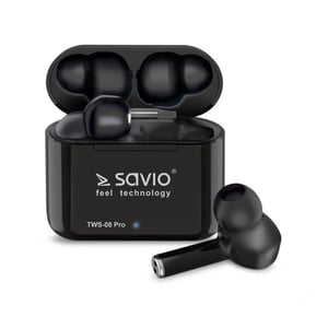 Savio TWS-08 PRO Kopfhörer/Headset – kabellos, In-Ear, Musik, Bluetooth, schwarz