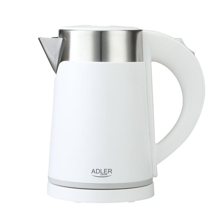 Adler AD 1372W czajnik elektryczny 0,6 l 800 W Metaliczny, Biały