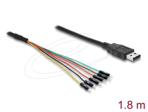 DeLOCK 63989 USB 2.0 TTL Serial Converter/Repeater/Isolator, Black