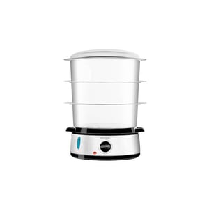Cecotec Vapovita 3000 Inox Dampfkochtopf, freistehend, 800 W, schwarz, Edelstahl, transparent