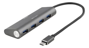 Deltaco USBC-1207 huby i koncentratory USB 3.2 Gen 1 (3.1 Gen 1) Type-C 5000 Mbit/s Szary
