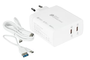 Alcasa PCA-W006W Portable Device Charger, Universal, White, AC, Fast Charging, Indoor
