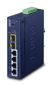 PLANET Industrial L2/L4 4-Port Managed L2/L4 Gigabit-Ethernet (10/100/1000) Blau