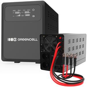 Green Cell Greencell Zasilacz Awaryjny AVR UPS 2000VA 1200W PowerCore 12 VDC z wyświetlaczem LCD (bez akumulatora)