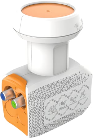 TechniSat UNIX Twin LNB Pomarańczowy, Biały