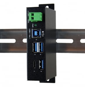 EXSYS EX-1194HMS huby i koncentratory USB 3.2 Gen 1 (3.1 Gen 1) Type-B 5000 Mbit/s Czarny