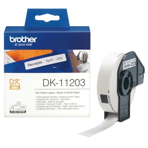 Brother DK-11203 Label Ribbons: Black on White