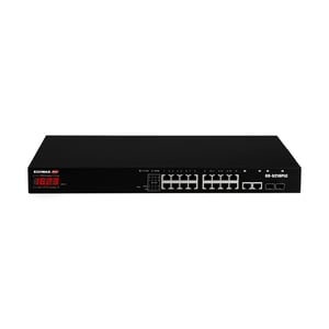 Edimax GS-5216PLC przełącznik sieciowy Zarządzany Gigabit Ethernet (10/100/1000) Obsługa PoE Czarny