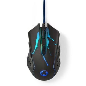 Nedis GMWD210BK myszka Gaming Po prawej stronie USB Typu-A Optyczny 3600 DPI