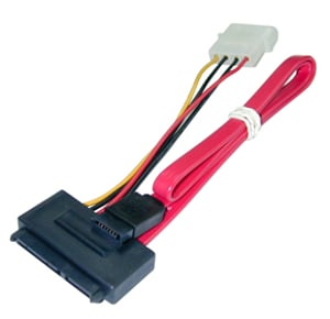 Lindy SATA-Kabel – Kombiniertes Daten- und Stromkabel, 0,3 m