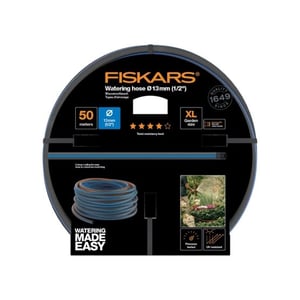 Fiskars 1027106 50 m Above-Ground Garden Hose, Blue, Gray