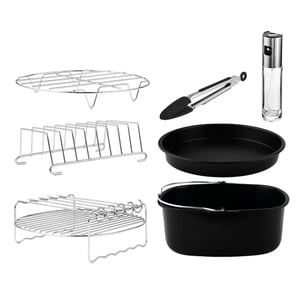Cecotec 04995 Deep Fryer Accessory Set, Black, Stainless Steel