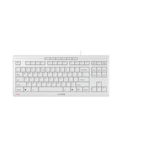 CHERRY STREAM KEYBOARD TKL-tangentbord, universellt USB-tangentbord, QWERTY, engelska, vitt