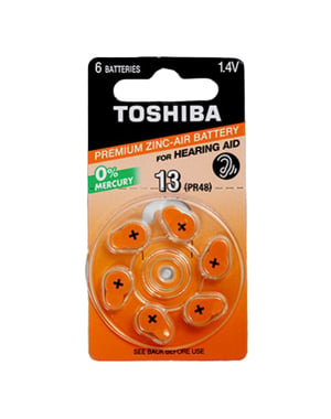 Toshiba PR48 NE DP-6 Batterie für den Hausgebrauch Einwegbatterie 13 Zink-Luft
