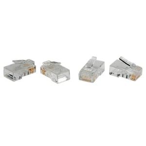 ROLINE Cat.6 Modular Plug, unshielded, for Stranded Wire, 10 pcs. Transparent