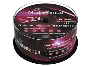 MediaRange MR208 CD-R-skiva 700 MB 52x 50 st.