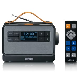 Lenco PDR-065BK tragbares Digitalradio, schwarz