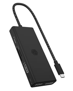 ICY BOX IB-DK4011-CPD Kabelansluten USB 3.2 Gen 1 (3.1 Gen 1) Type-C Svart