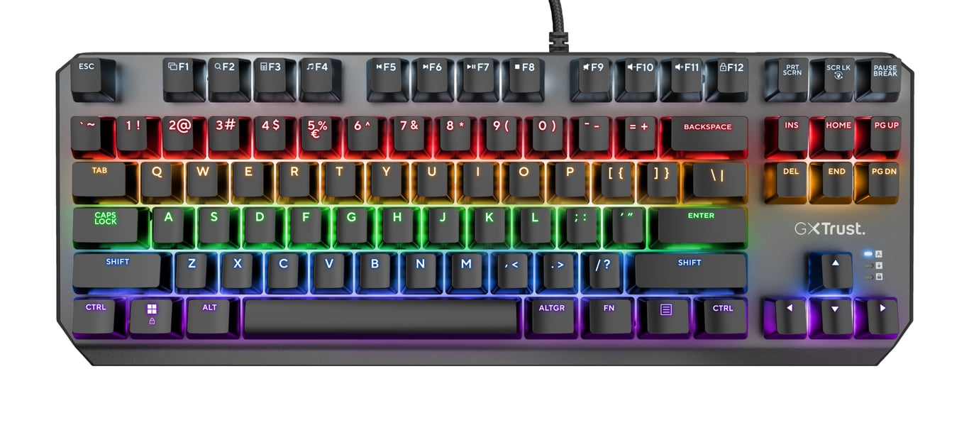 Trust GXT 834 Callaz klawiatura Gaming USB QWERTY Angielski Czarny