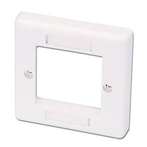 Lindy 60541 Outlet and Switch Frame, White