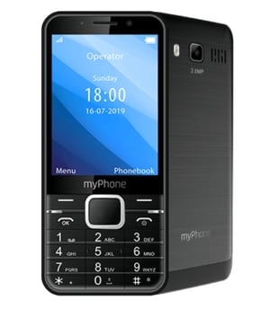 myPhone Up 8,13 cm (3.2") 107 g Czarny Telefon funkcjonalny
