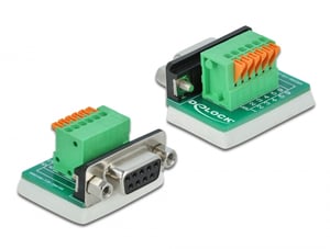 DeLOCK D-Sub9 Female to Terminal Block Adapter with Vertical Button