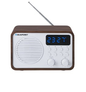 Blaupunkt PP7BT Radio, tragbar, analog und digital, weiß, Holz