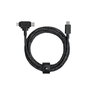 Native Union Belt Cable Duo USB-kabel 1,5 m USB-C till USB-C/Lightning Svart