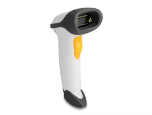 DeLOCK 1D USB Barcode Scanner with Connection Cable and Stand - Laser - Light Gray