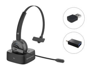 Conceptronic POLONA03BDA Headphones/Headset Wireless Headband Office/Call Center Bluetooth Charging Stand Black