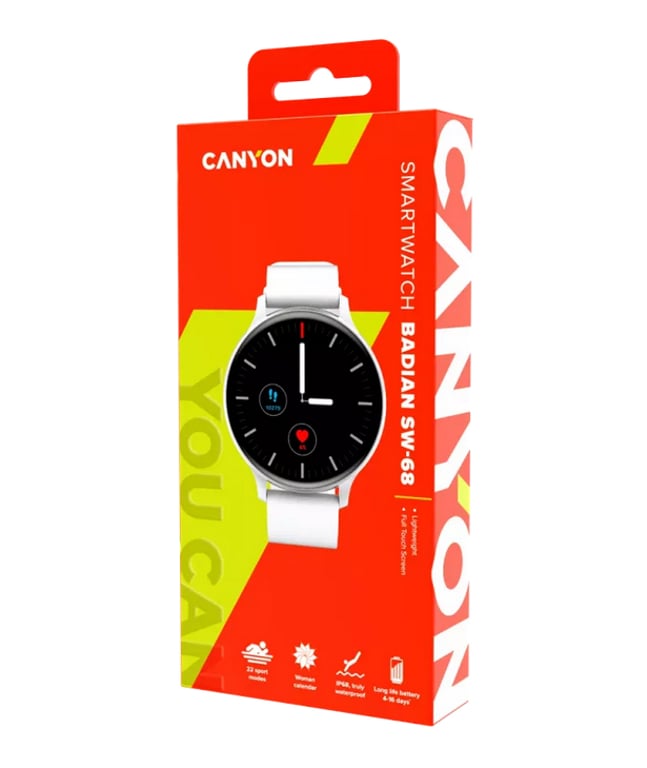 фото Смарт-годинник Canyon Badian SW-68 Silver (CNS-SW68SS)
