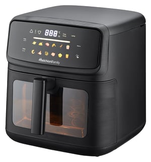 Melchioni MARTINA 10 l Einzelne, eigenständige Heißluftfritteuse mit 2100 W, schwarz