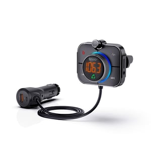 Savio TR-14 FM-sändare med Bluetooth och PD-laddare 87,6–107,9 MHz Bluetooth/USB Svart