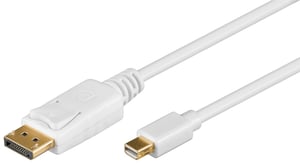 Goobay 52859 DisplayPort Cable, 2 m, Mini DisplayPort, White