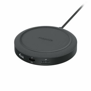 mophie Wireless Charging Hub Universal Svart Växelström Trådlös laddning Snabbladdning Inbyggd