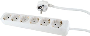 Schwaiger STSL0614 rozgałęziacz 1,4 m 6 x gniazdo sieciowe Wewnętrzna Biały
