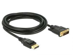 DeLOCK 85314 adapter kablowy 3 m DisplayPort DVI-D Czarny
