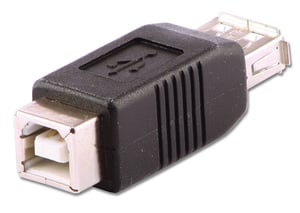 Lindy 71228 USB A to USB B Adapter, Black