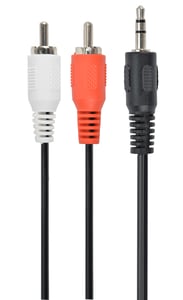 Gembird 1.5 m, 3.5 mm/2xRCA, M/M audio cable, 1.5 m, Black, Red, White